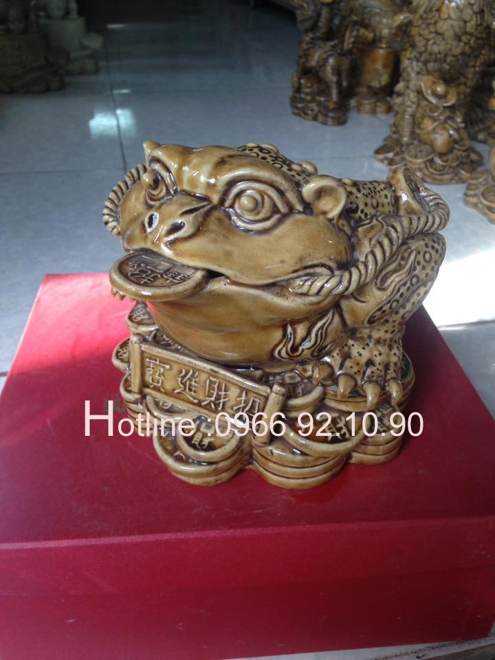 Tượng cóc thần tài Bát Tràng Gốm sứ phong thủy may mắn tài lộc