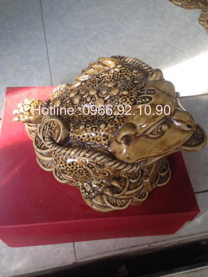 Tượng cóc thần tài Bát Tràng Gốm sứ phong thủy may mắn tài lộc