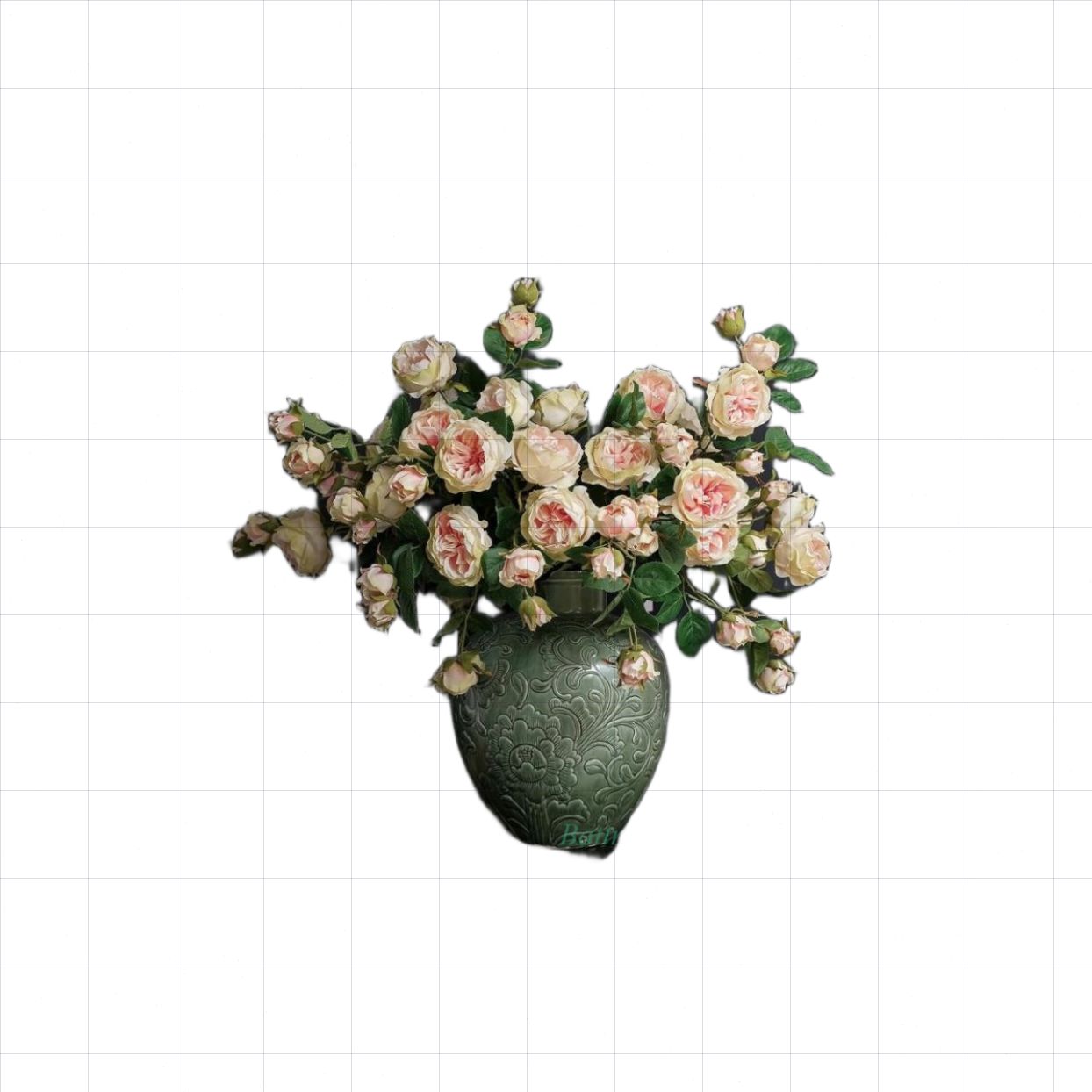 Lọ hoa vò khắc hoa dây H30cm sang trọng Gốm sứ Bát Tràng giá tốt 