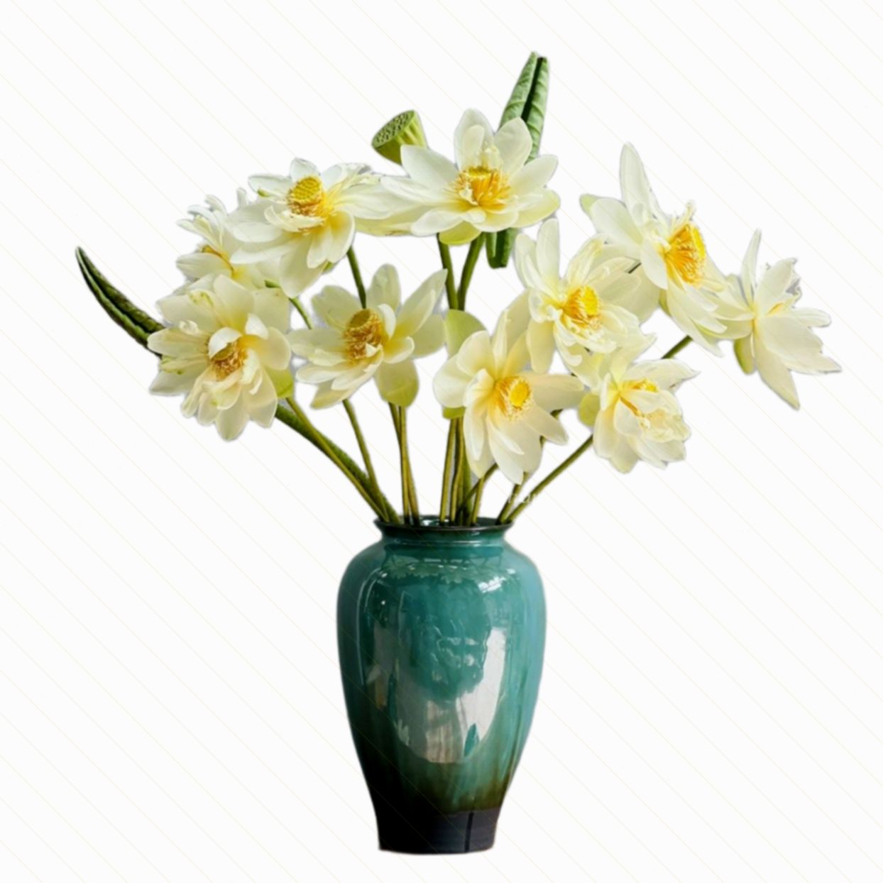 Siêu phẩm lọ hoa men hỏa biến dáng xoài 30cm sang trọng 