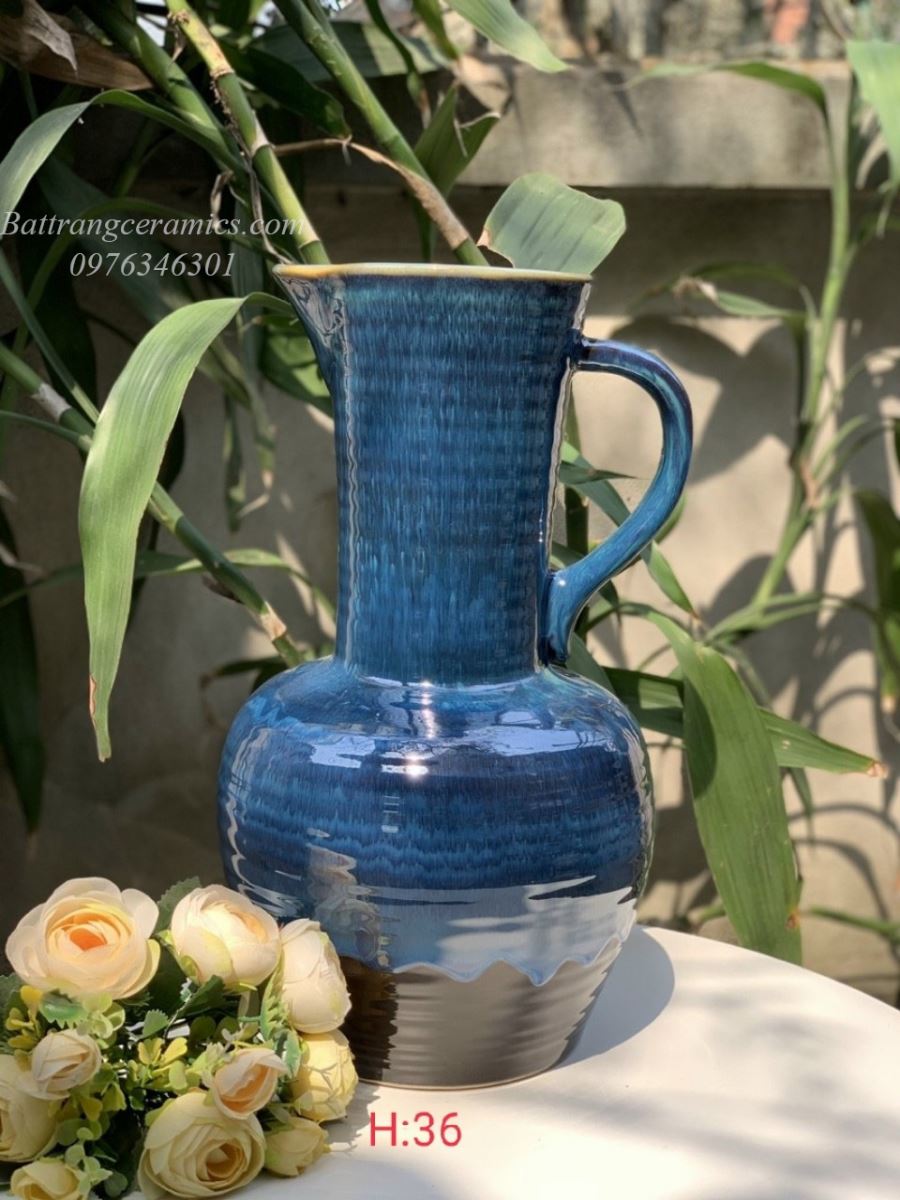 Lọ hoa men hỏa biến H30cm đẹp sang trọng đẳng cấp gốm sứ Bát Tràng