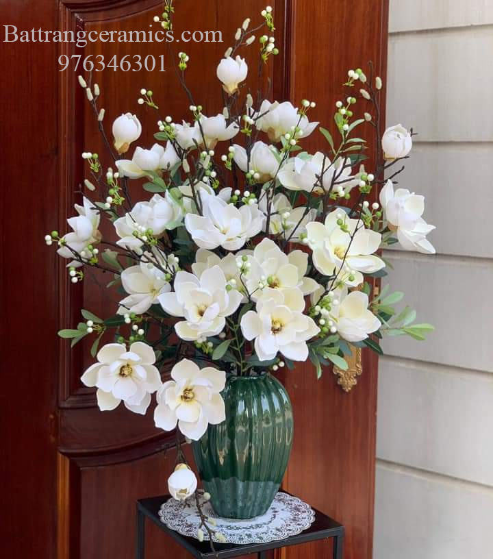 Lọ xoài khía men hỏa biến H28cm Gốm sứ Bát Tràng sang trọng