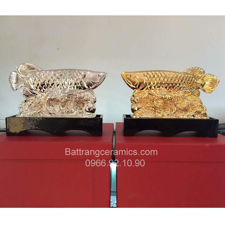Bộ 3 cá long phong thủy vàng bạc đỏ ruby tặng vận may tài lộc Bộ 3 cá long phong thủy vàng bạc đỏ ruby tặng vận may tài lộc