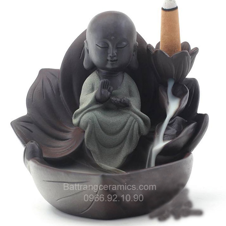 Tượng đốt trầm số 17 bộ ba pho phong thủy tăng tài lộc may mắn