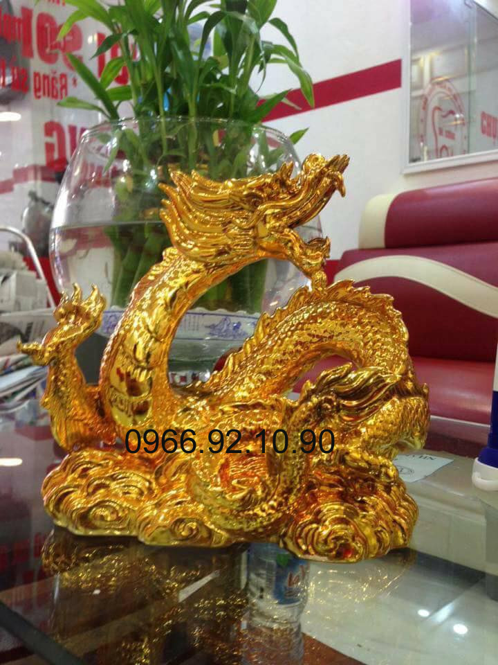Tượng rồng mạ vàng 18k Bát Tràng sang trọng đẳng cấp giá tốt 