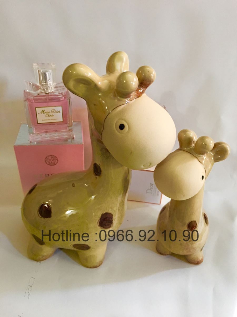 Hươu đôi sứ đẹp bền bóng trang trí quà tặng ý nghĩa 