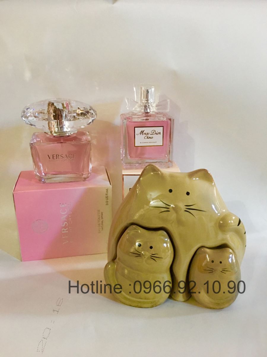 Mèo 3 lồng nhau Tượng sứ bền đẹp Quà tặng độc đáo hiện đại 