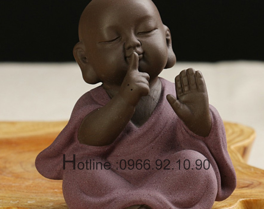 Bộ tượng tam không tử sa tâm an ý đẹp quà tặng giá tốt