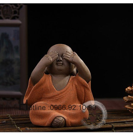 Bộ tượng tam không tử sa tâm an ý đẹp quà tặng giá tốt