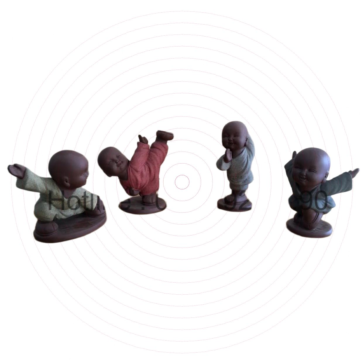 Bộ võ thiếu lâm gốm tử sa quà tặng hội nghị in logo hot 