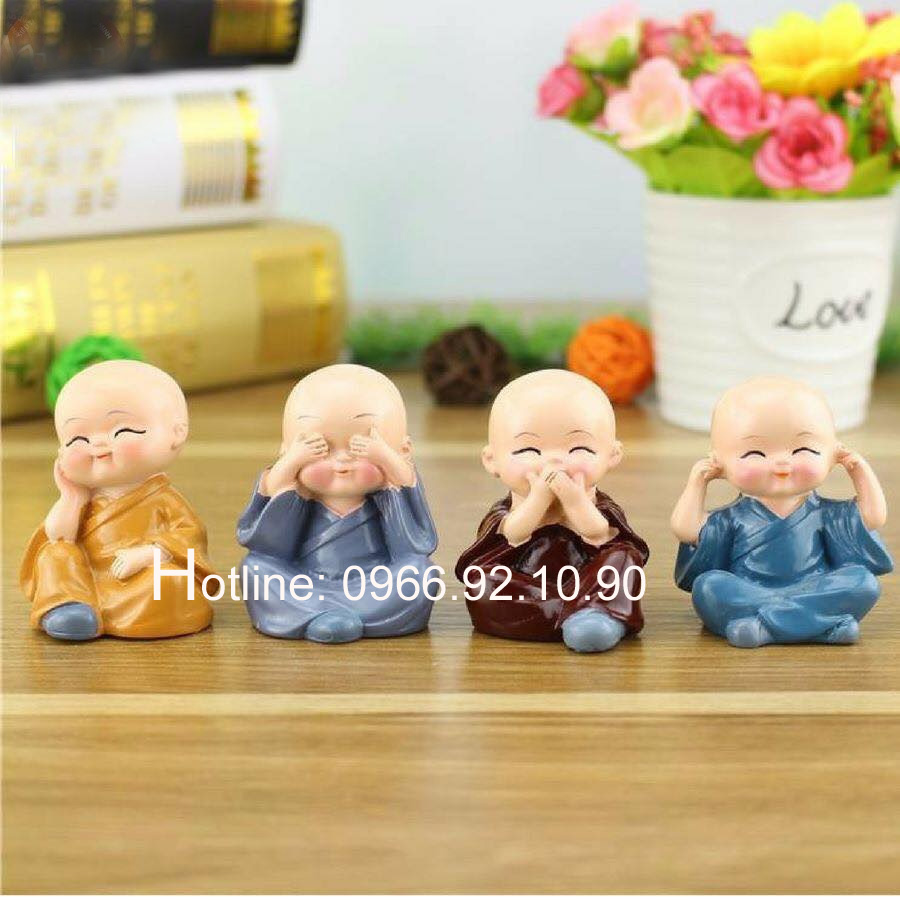 Bộ tượng tứ không sắc màu tươi sáng trang trí quà tặng độc đáo