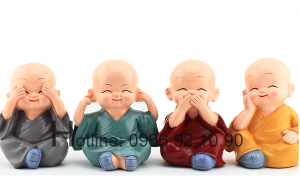 Bộ tượng tứ không sắc màu tươi sáng trang trí quà tặng độc đáo