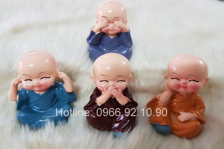 Bộ tượng tứ không sắc màu tươi sáng trang trí quà tặng độc đáo