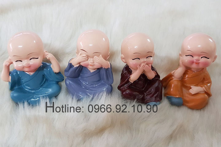 Bộ tượng tứ không sắc màu tươi sáng trang trí quà tặng độc đáo