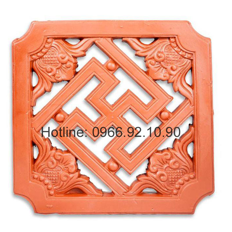 Gạch Chữ Thập Đỏ Gốm Bền Đẹp Trang Trí Thông Gió Giá Tốt