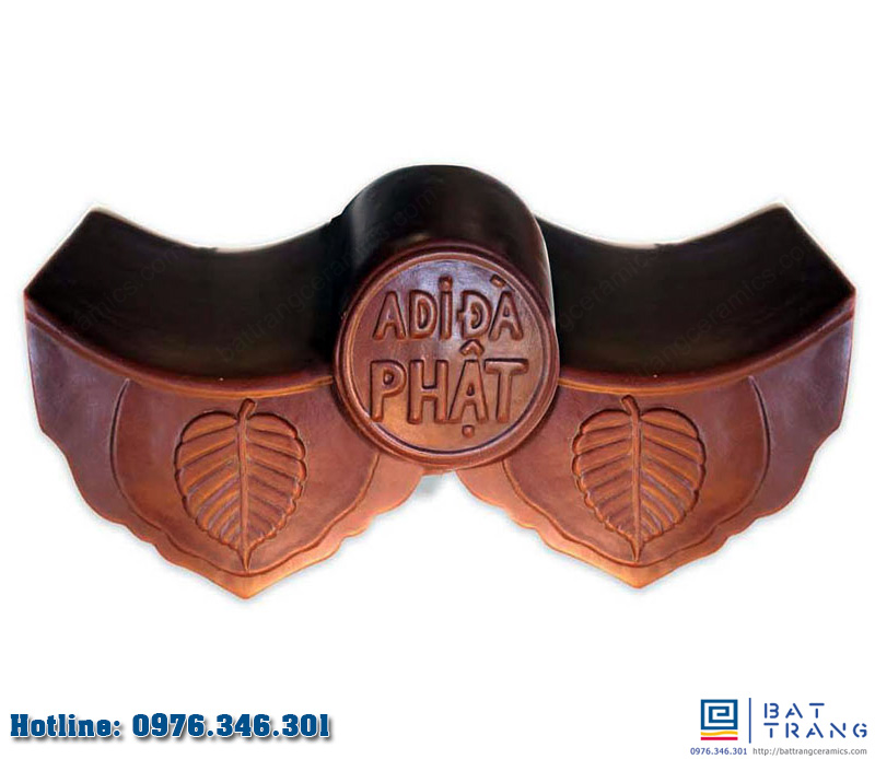 Ngói riềm lá đề nâu khô độc đáo gốm sứ Bát Tràng xây dựng bền đẹp 