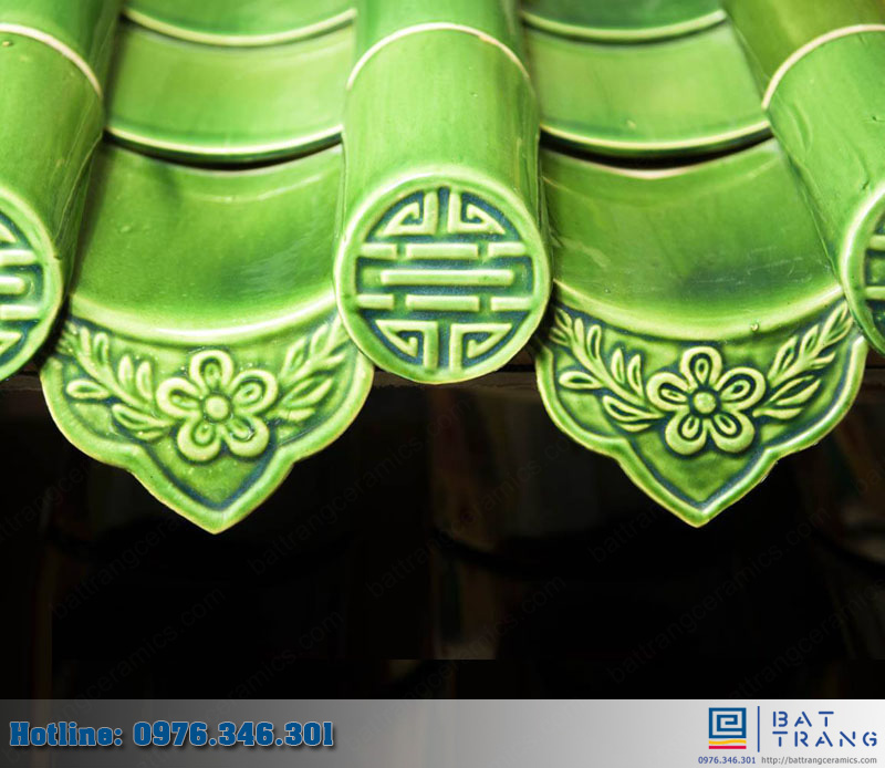 Ngói riềm hoa mai đại xanh đồng bền đẹp giá tốt mua ngay