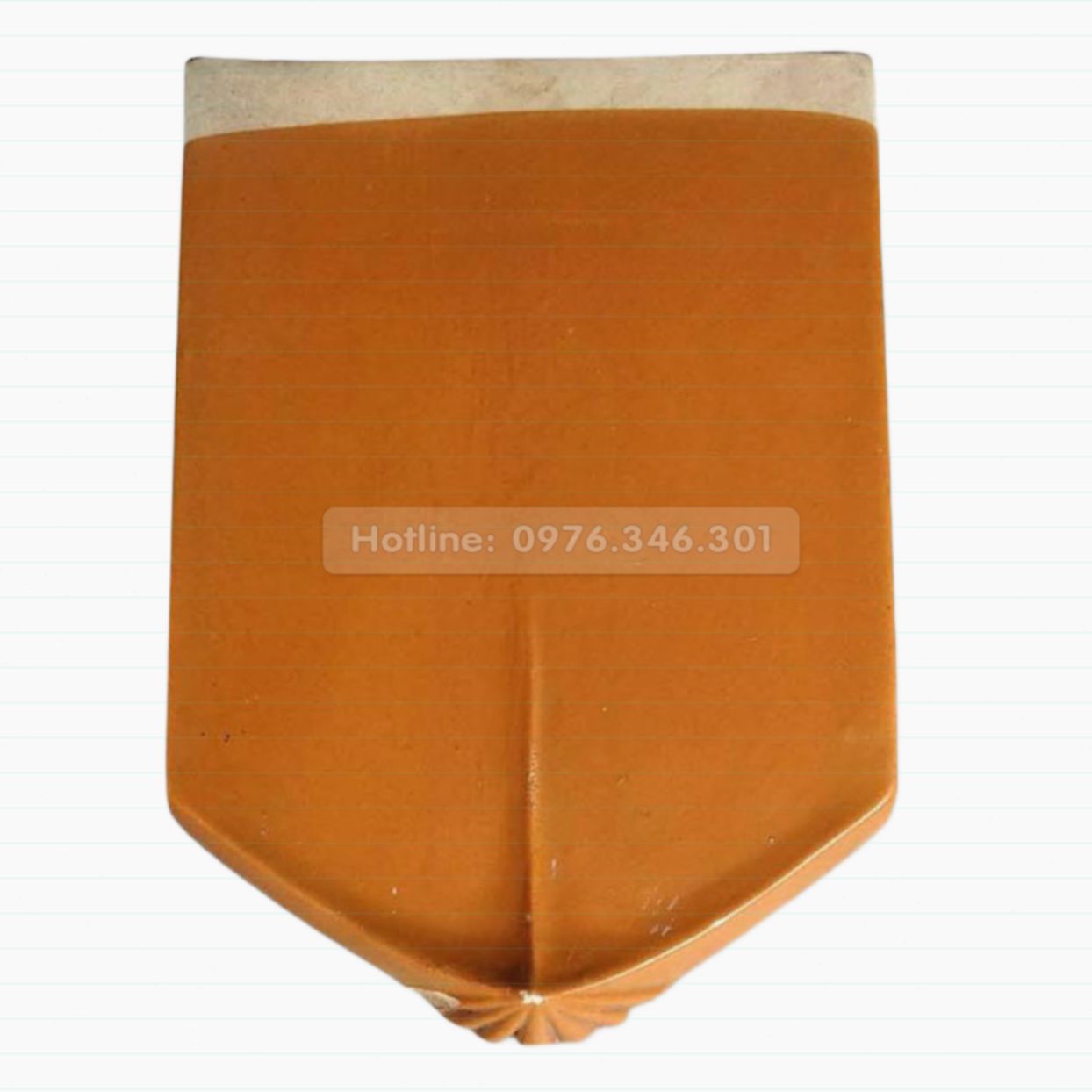 Ngói hài cổ men vàng khô bền đẹp Gốm sứ Bát Tràng chuẩn chất lượng 