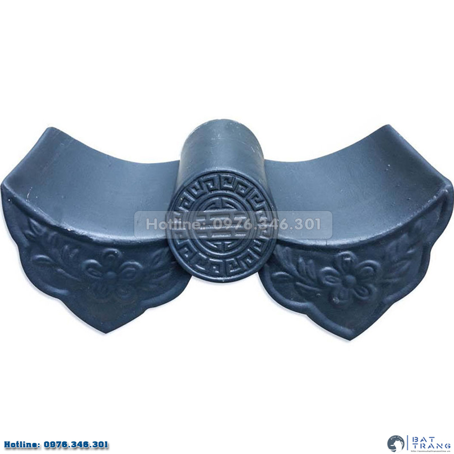Ngói riềm hoa mai trung ghi nâu bền đẹp chống thấm giá tốt