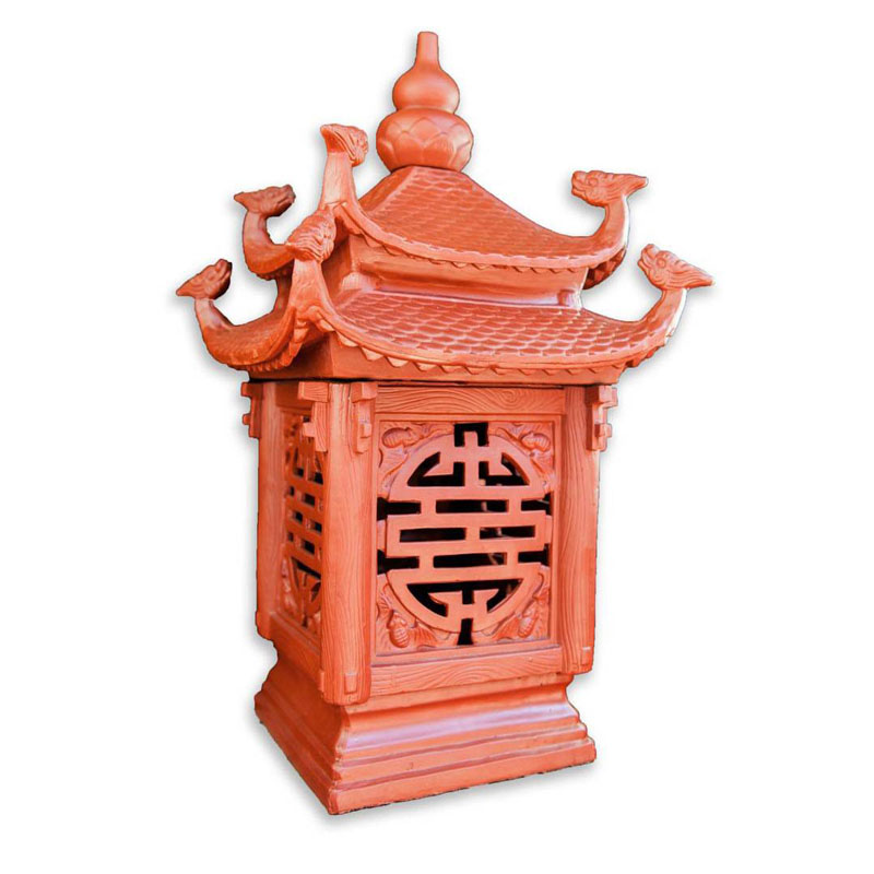 Đèn Bát Long gốm đất đỏ Bát Tràng chất lượng bền đẹp 
