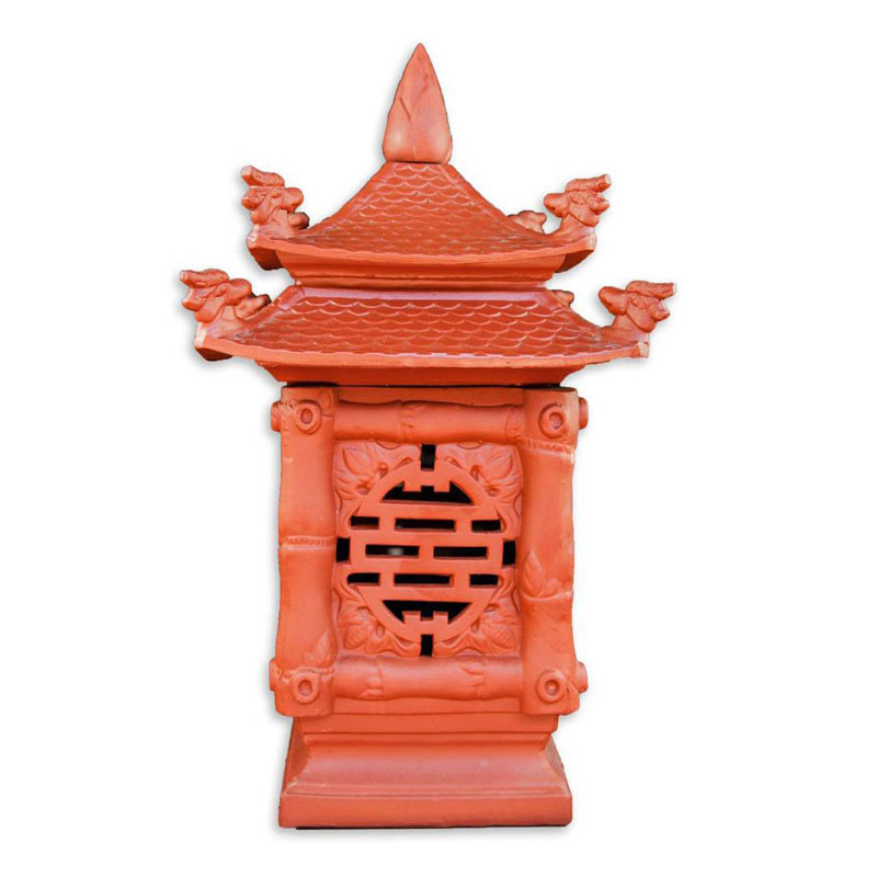 Đèn Tứ Linh Gốm đất đỏ Bát Tràng Chuẩn truyền thống Sang trọng