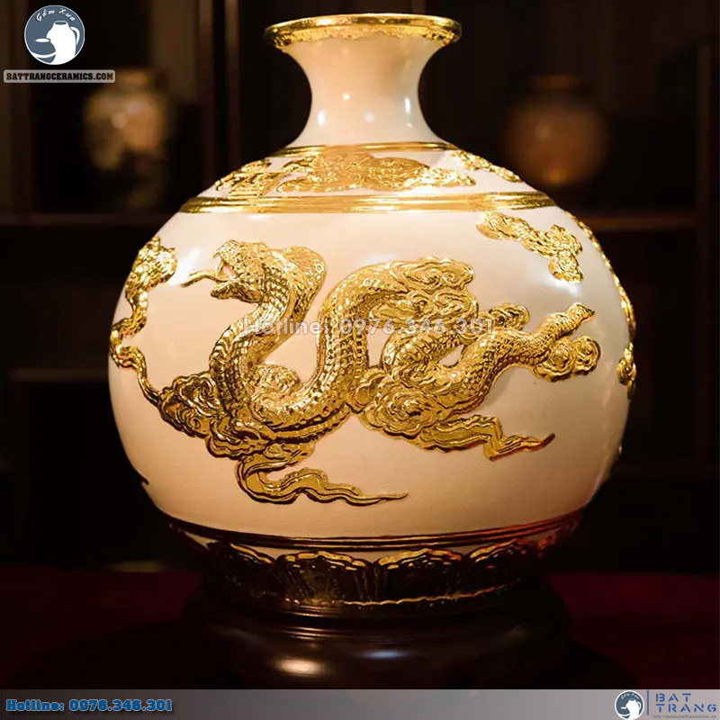 Lộc Linh Tam Hợp Tỵ Dậu Sửu 38cm Trắng Phong Thủy Sang