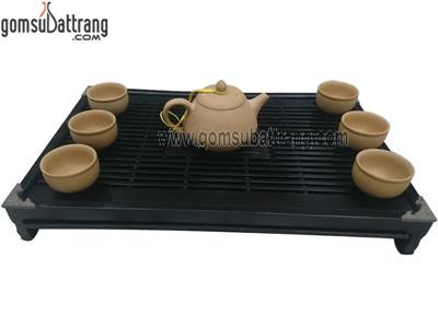 Bộ ấm chén gốm tự nhiên dáng chóp bền đẹp an toàn giá tốt 