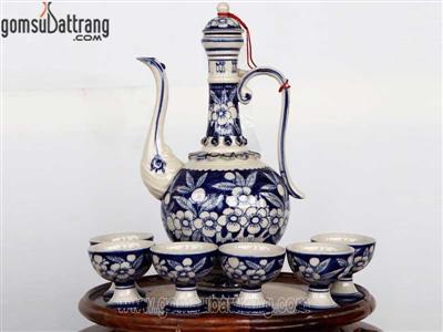 Ấm rót rượu hoa đào tinh xảo quà tặng in logo giá tốt 
