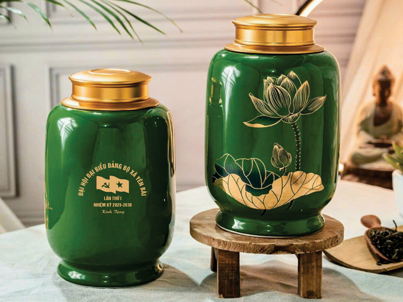 Hũ đựng trà Bát Tràng sứ cao cấp bảo quản thơm lâu Hũ đựng trà Bát Tràng sứ cao cấp bảo quản thơm lâu
