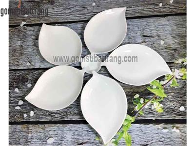 Bộ đồ ăn lá trầu Bát Tràng 5 lá gốm sứ cao cấp mua ngay ưu đãi 