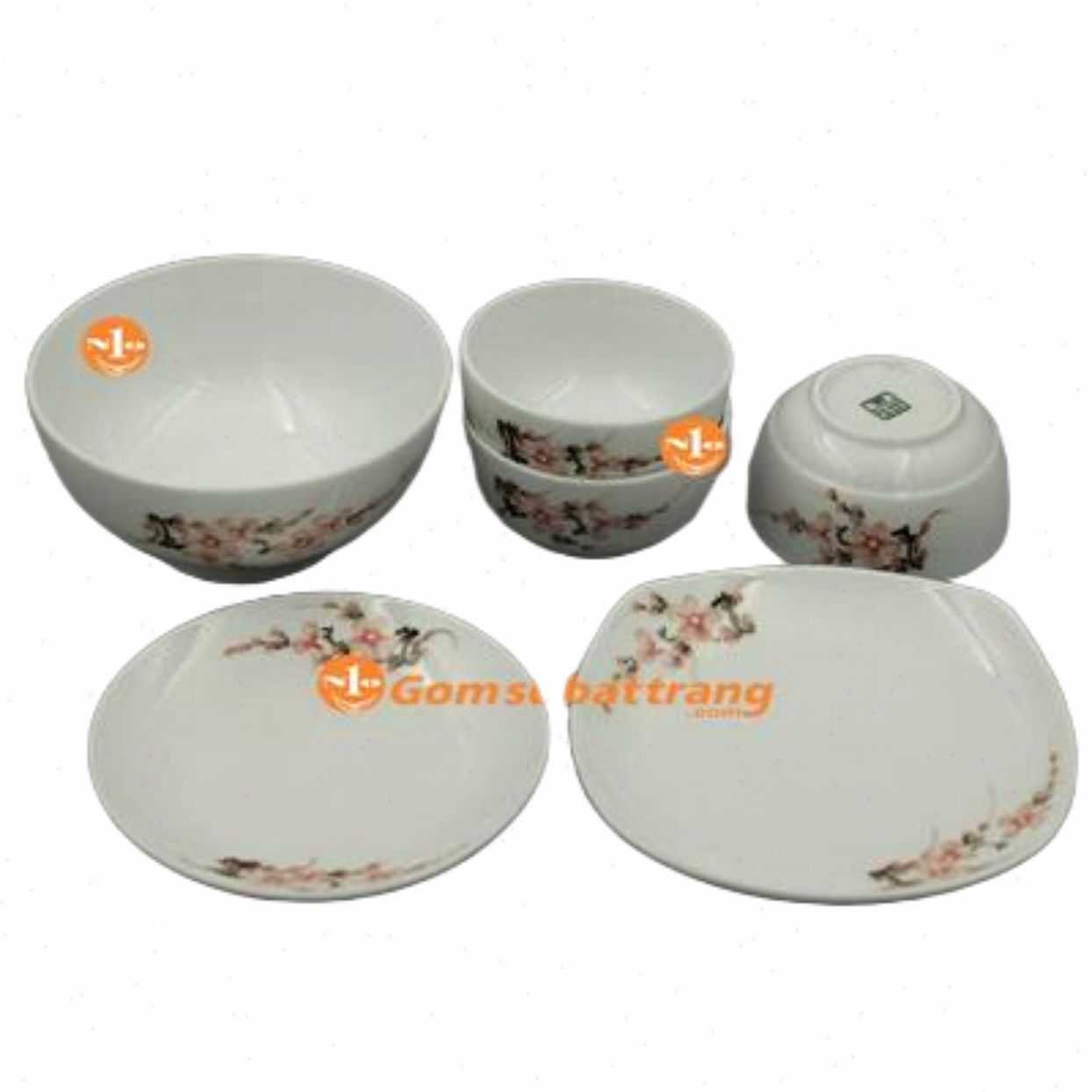 Bộ bát đĩa sứ Bát Tràng cao cấp sang trọng quà tặng ý nghĩa 