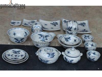 Bộ đồ ăn men rạn cổ 25 món Bát Tràng đẹp sang trọng giá tốt 