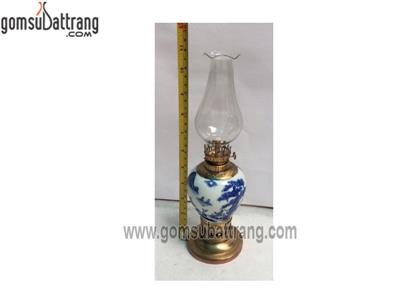 Đèn quả lê men lam cổ sơn thủy tinh tế sang trọng giá tốt 