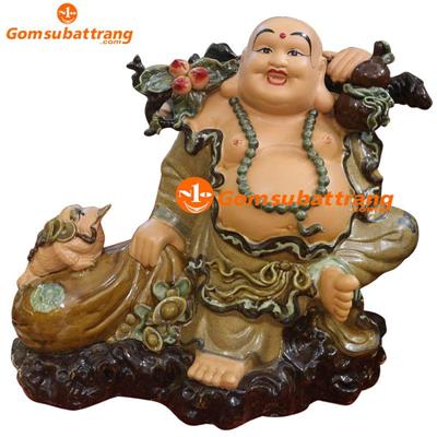 Tượng Phật Di Lặc Gốm Sứ Bát Tràng Mang Lộc Tài May Mắn 
