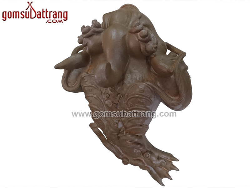 Thiềm Thừ Cóc Ba Chân Tỳ Hưu Men Nâu Phong Thủy Thu Hút Tài Lộc