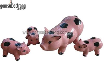 Gia đình lợn tiết kiệm hồng sang trọng quà tặng lý tưởng tiết kiệm chi phí 