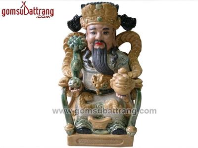 Tượng ông phát lộc Bát Tràng gốm sứ cao cấp phong thủy 