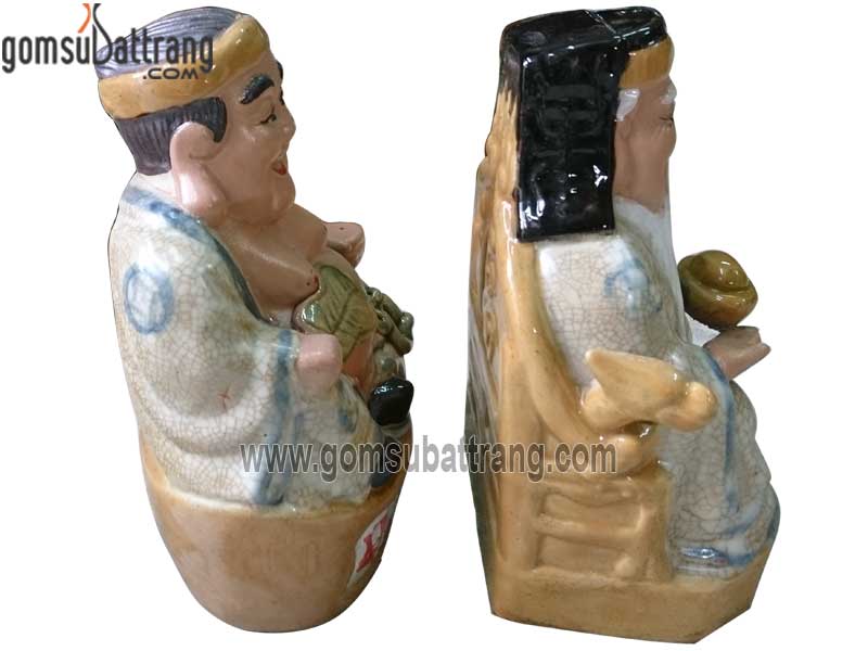 Tượng Thần Tài Thổ Địa Sứ Bát Tràng 20cm Men Rạn Cổ Sang Trọng Tượng Thần Tài Thổ Địa Sứ Bát Tràng 20cm Men Rạn Cổ Sang Trọng