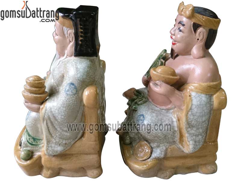 Tượng thần tài thổ địa sứ cao 22cm Trang trí phong thủy may mắn