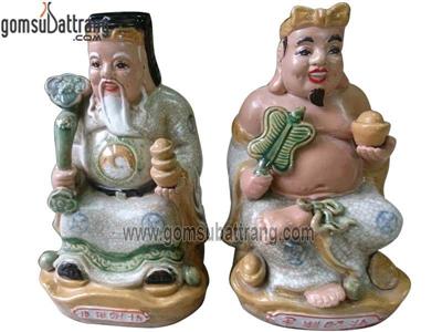 Tượng thần tài thổ địa sứ cao 22cm Trang trí phong thủy may mắn 