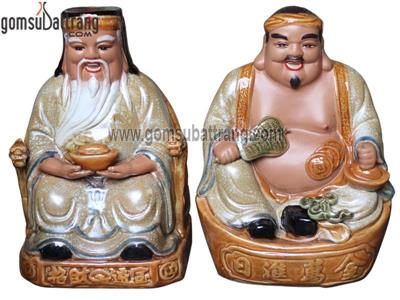 Tượng thần Tài sứ Bát Tràng 22cm may mắn tài lộc nhanh 