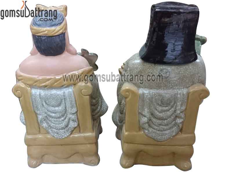 Tượng thần tài thổ địa ngai vàng men rạn cổ phong thủy quý hiếm