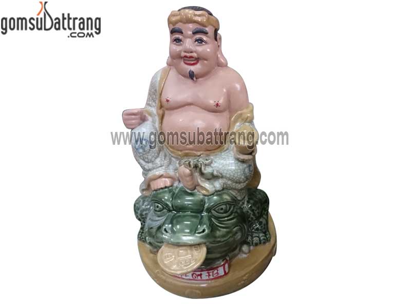 Tượng thần tài thổ địa cưỡi cóc tỳ hưu 30cm men rạn phong thủy