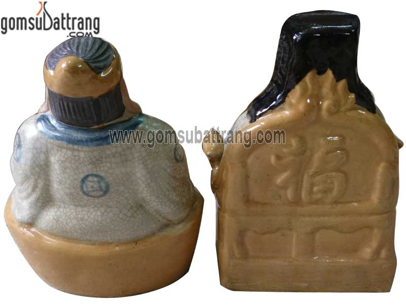 Tượng thần tài thổ địa men rạn cổ 18cm phong thủy may mắn