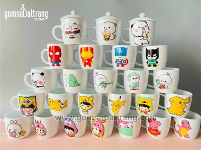 Cốc Sứ Bát Tràng Họa Tiết Trẻ Em Đẹp Quà Tặng Ý Nghĩa 
