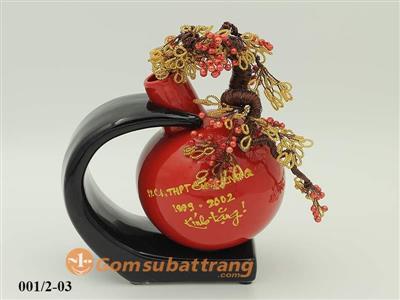 Lọ hoa sứ Bát Tràng nghệ thuật đẹp sang trọng quà tặng 