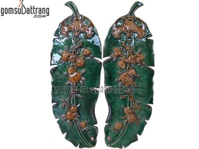 Tranh đắp nổi lá chuối đào thọ xanh đẹp độc đáo trang trí tường 