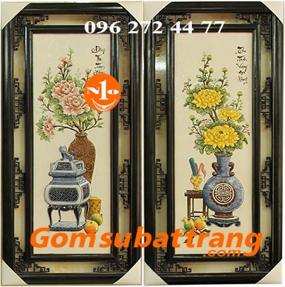 Bộ tranh tứ Bình sứ Bát Tràng đẹp sang trọng tặng quà ý nghĩa