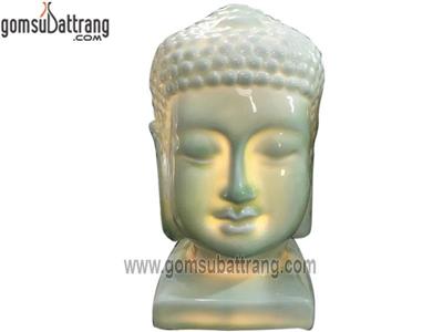 Đèn Phật xanh ngọc gốm sứ Bát Tràng trang trí phòng khách độc đáo 