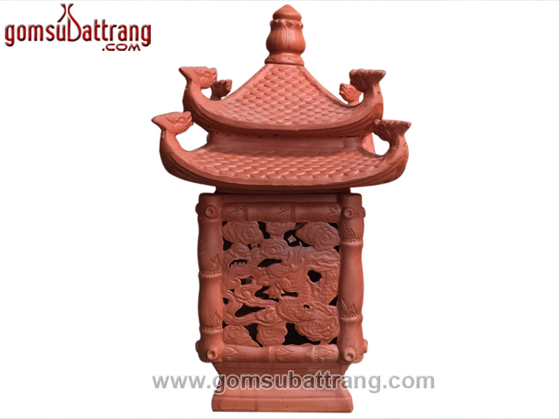 Đèn vườn vuông 2 mái rồng phượng lịch sự bền đẹp giá tốt